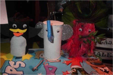 Reciclando tubos de carton